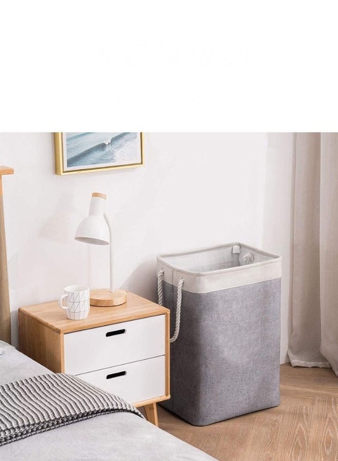 MTL Large Folding Laundry Basket with Handles Oxford Cloth Waterproof Dirty Clothes - Image 3
