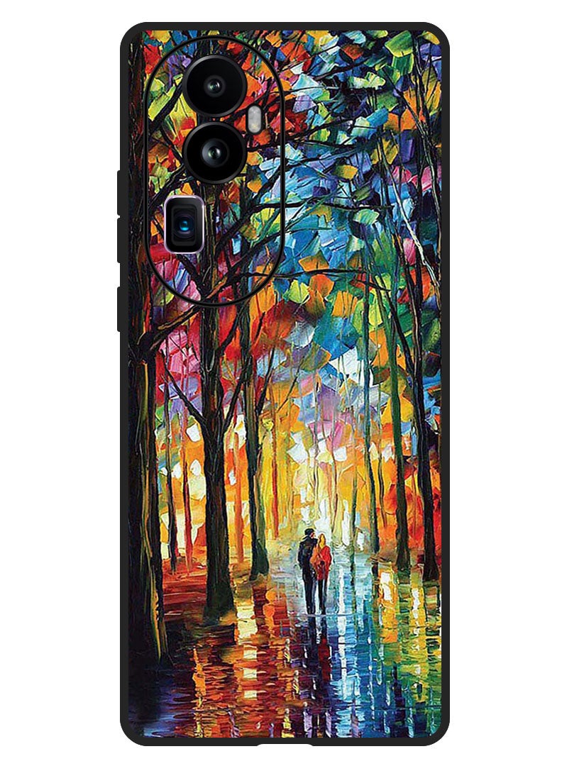 Theodor Protective Case Anti Scratch Shock Proof Bumper Cover For Oppo Reno 10 Pro Plus Colorful Art Couple - Image 1
