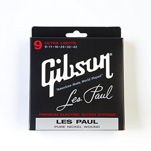 Gibson Les Paul Premium Electric Guitar Strings Ultra Light Gauge 942 - Image 1