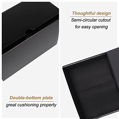 ZBEIVAN 8x6x4 Black Small Shipping Boxes, 20 Packs Corrugated Cardboard Mailer Boxes for Packaging Small Business Mailing Gifts Wrap Boxes with Lids - Image 4