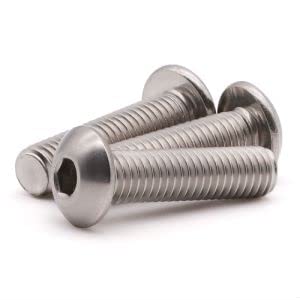 RoyceMart M6 x 30 mm (25 Pack) Hex Socket Button Head Cap Screws Bolts, Allen Socket Drive, 304 Stainless Steel 18-8, Bright Finish, Full Thread, Machine Thread - Image 2