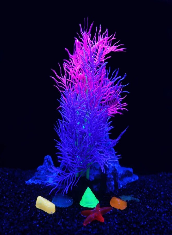 LPFLASAT Aquarium Decorations Glowing Silicone Ornament for Tank Landscape Decor - Betta Fish Tank (Purple) - Image 4