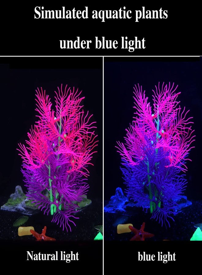 LPFLASAT Aquarium Decorations Glowing Silicone Ornament for Tank Landscape Decor - Betta Fish Tank (Purple) - Image 3