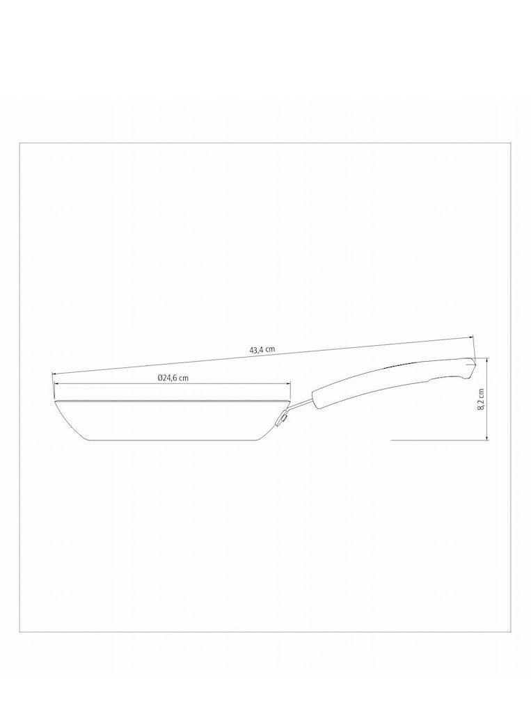 TRAMONTINA - Since 1911,Made in Brazil- Sicilia 24cm 1.2L Hazelnut Aluminum Frying Pan with Interior and Exterior Starflon Excellent PFOA Free Nonstick Coating - Image 1