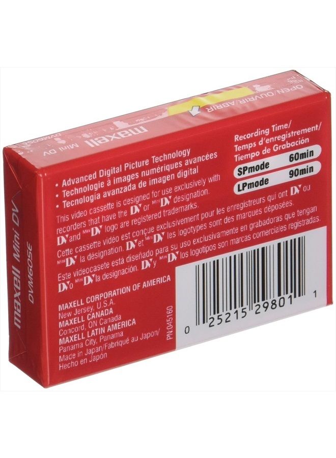 Maxell 298012 Advanced Digital Picture Technology 60 Minute Recording SPmode Time Mini DVD Cassette - Image 2