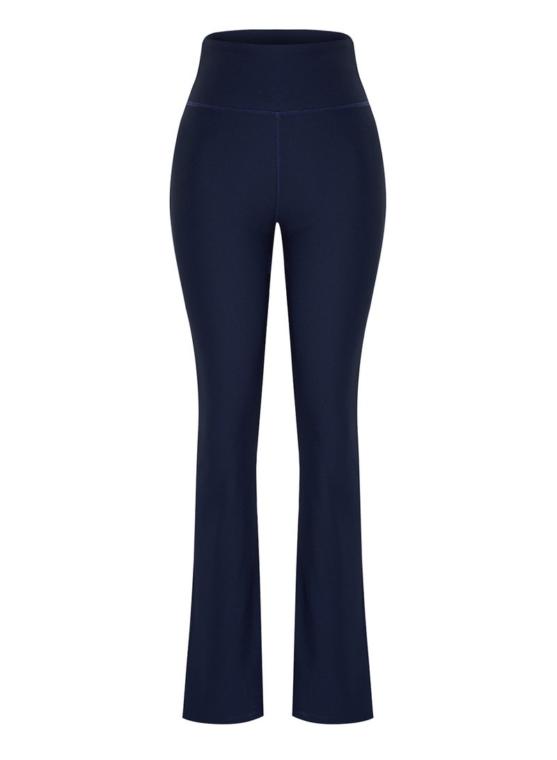 trendyol Dark Navy Blue Ribbed Spanish Leg Yoga Knitted Sports Tights TWOAW23TY00011 - Image 4