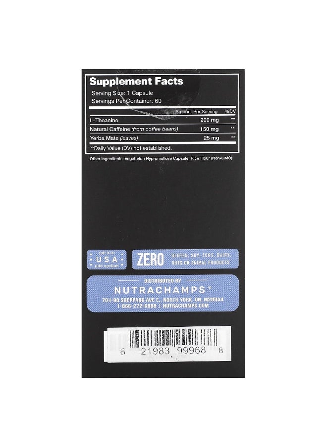 NutraChamps NutraChamps, Focused Energy, 60 Easy-to-Swallow Veggie Capsules  - Image 2