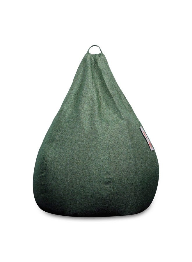 Style Homez ORGANIX Collection, Classic Bean Bag XXL Size Green Color in Organic Jute Fabric, Cover Only - Image 5