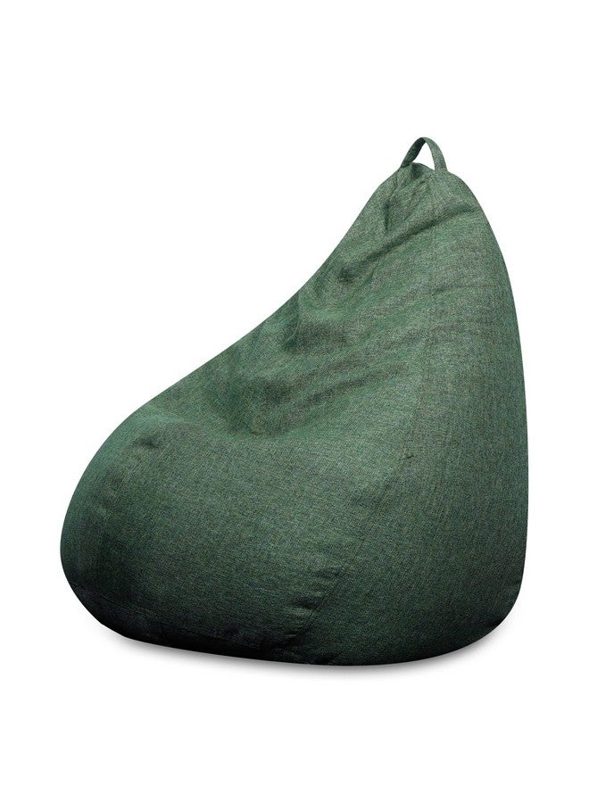 Style Homez ORGANIX Collection, Classic Bean Bag XXL Size Green Color in Organic Jute Fabric, Cover Only - Image 1