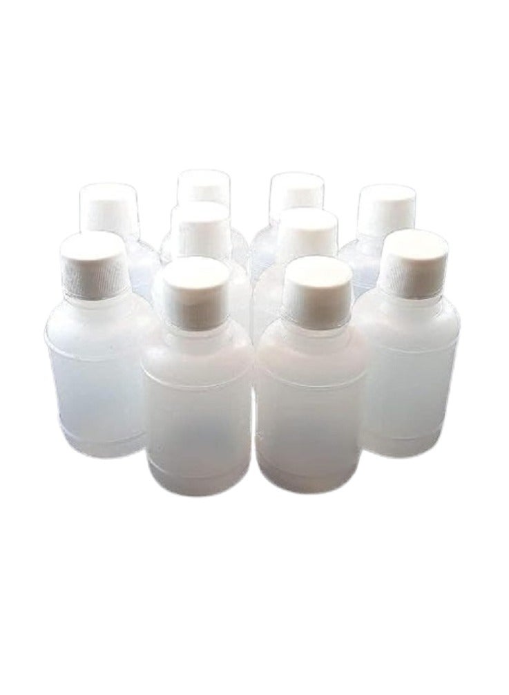 10 زجاجات بلاستيكية فارغة سعة 50 مل