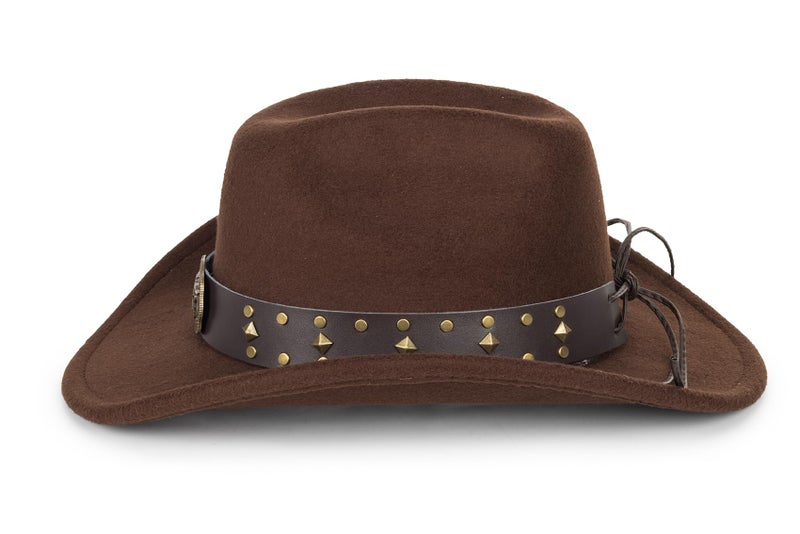 XuoAz Western Cowboy Hat for Men Women Classic Roll Up Fedora Hat with Buckle Belt(Size:S-M) - Image 4