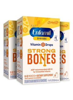 Dvisol Vitamin D Liquid Supplement Drops For Infants Supporting Strong Teeth  Bones In Newborn Babies Easytouse Gluten Free 50 Ml Dropper Bottle Pack Of 3