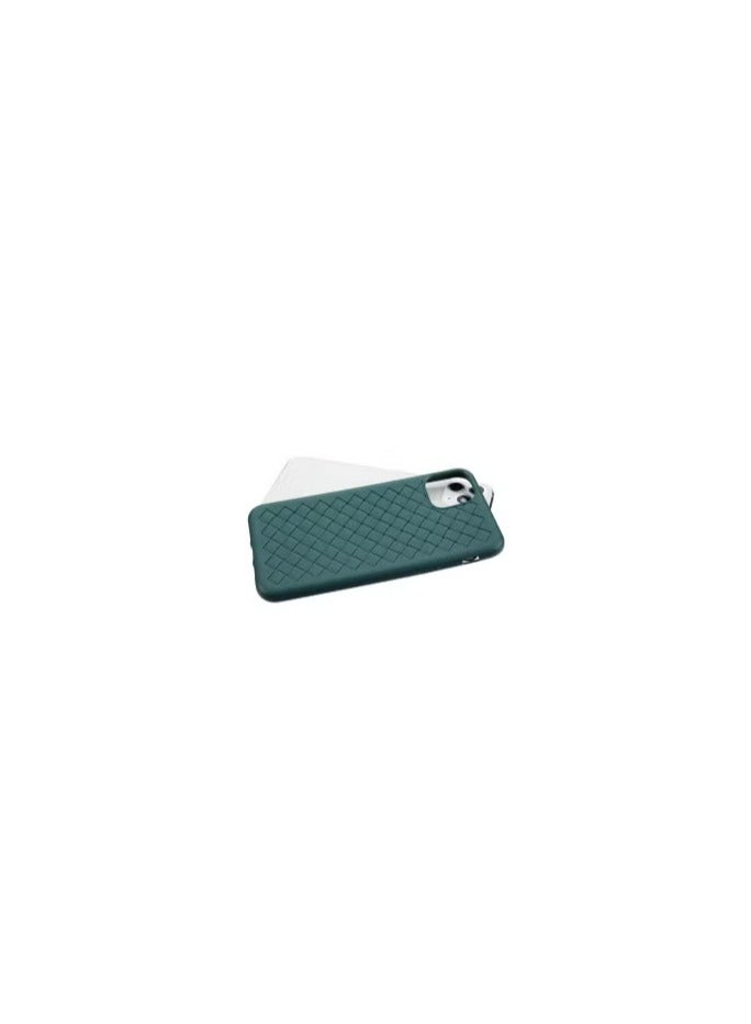 CATANES iPhone 11 Pro Woven Pattern Case Shockproof Slim TPU Cover Green - Image 1