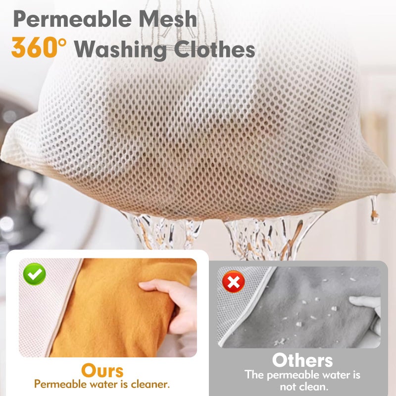 Peebioeo 6-Piece Bag Double-layer thickened mesh laundry bags,Essential items at home,Exquisite laundry bags suitable for clothes, trousers, socks and underwear - Image 2