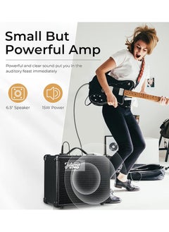 Jidyous 15W Electric Bass Amp with Retractable Handle, Practice & Performance Bass Guitar Amplifier  - Image 5