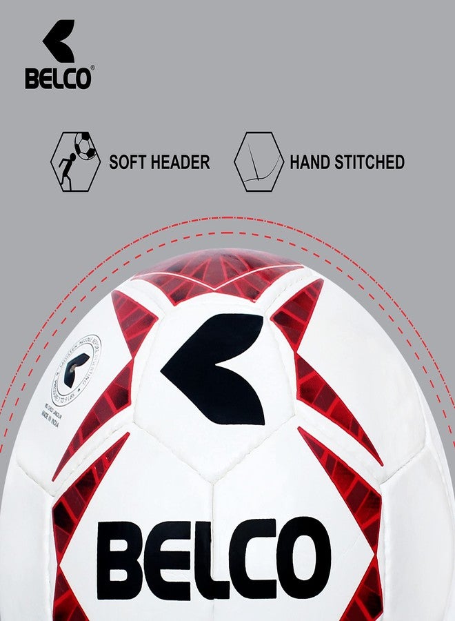 Belco Sports Red Fontana 3Ply 1m PU 32 Panel Football Size 5 - Image 5