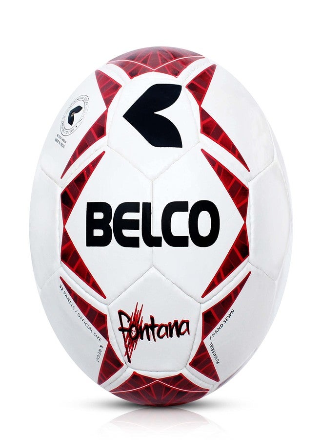 Belco Sports Red Fontana 3Ply 1m PU 32 Panel Football Size 5 - Image 1