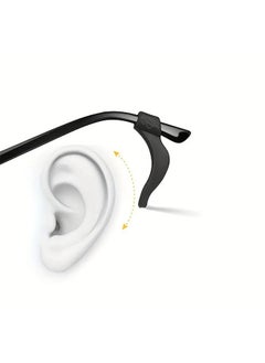 Generic 12 Pairs Eyeglass Ear Grip, Anti-Slip Eyeglass Ear Hooks, for Reading Glasses Sunglasses and Sports Accessories, Eyeglass Temple Tips Retainer(Black)  - Image 4