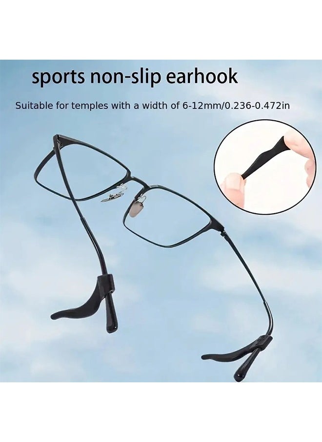 Generic 12 Pairs Eyeglass Ear Grip, Anti-Slip Eyeglass Ear Hooks, for Reading Glasses Sunglasses and Sports Accessories, Eyeglass Temple Tips Retainer(Black)  - Image 5