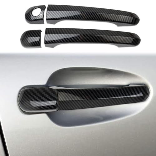 crosselec Carbon Fiber Style Door Handles Trim Cover Accessories for Chrysler Crossfire - Image 1