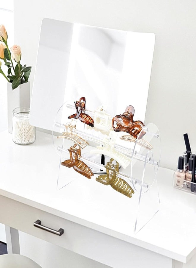 SAJANI Clear Acrylic Claw Clip Organizer, 360 Rotating Claw Clip Holder And Display Stand, Headband & Hair Accessories Organizer For Women And Girls (Pack Of 1) (Claw Clip Holder) - Image 5