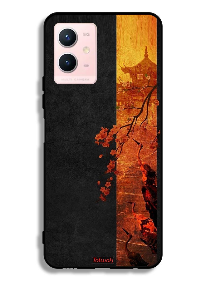 Tolwak Vivo Y33s 5G Protective Case Cover Autumn Colors Art - Image 2