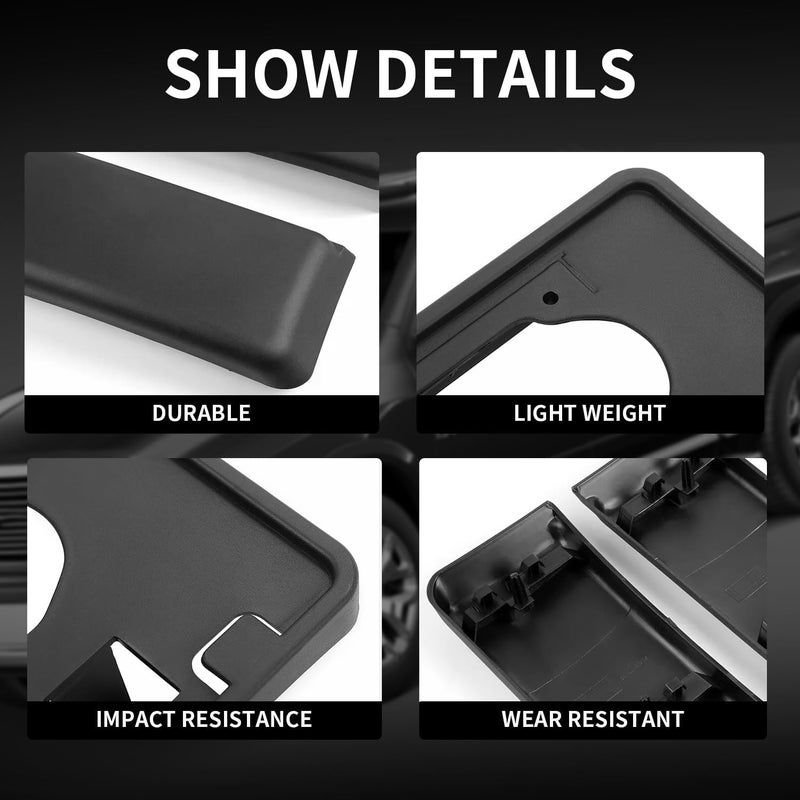 KARPAL Front LH + RH Bumper Guards Pads Caps + License Plate Frame Bracket for 2009-2014 Ford F150 F-150 - Image 4