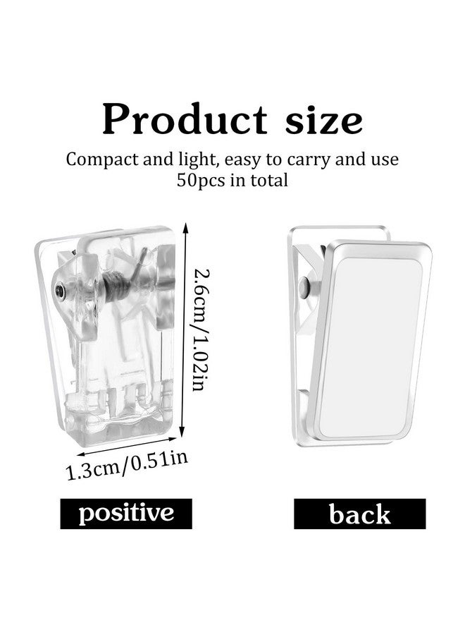 Prudiut 50 Pieces Self Adhesive Clips, Tapestry Clips Sticky Clips Wall Clips Photo Clips Poster Clips Plastic Sticky Hanging Spring Clips For Office Poster Photo Christmas Decorations, Clear - Image 2