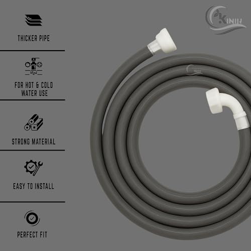 Kinik 1.5 Meter Inlet Hose Pipe for Front Loading Washing Machines | Durable PVC Water Inflow Pipe with Secure Connector - Image 4