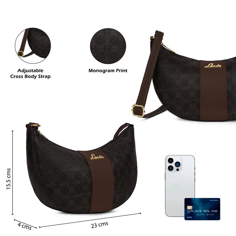 Lavie  Women's Mono Bonnie Hobo Singbag (Brown) for Women | Best Price UAE