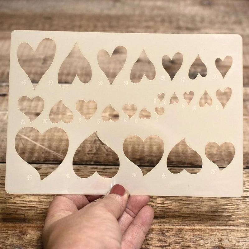 CLITHS Geometric Shape Stencils Set Reusable Plastic Template for Jewellery Making Drawing DIY Art School Projects - Image 1