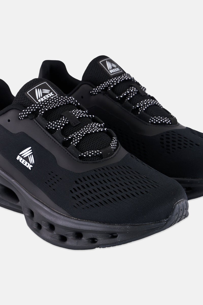 RBX Men Brand Logo Lace Up Training Shoes, Black - Image 3