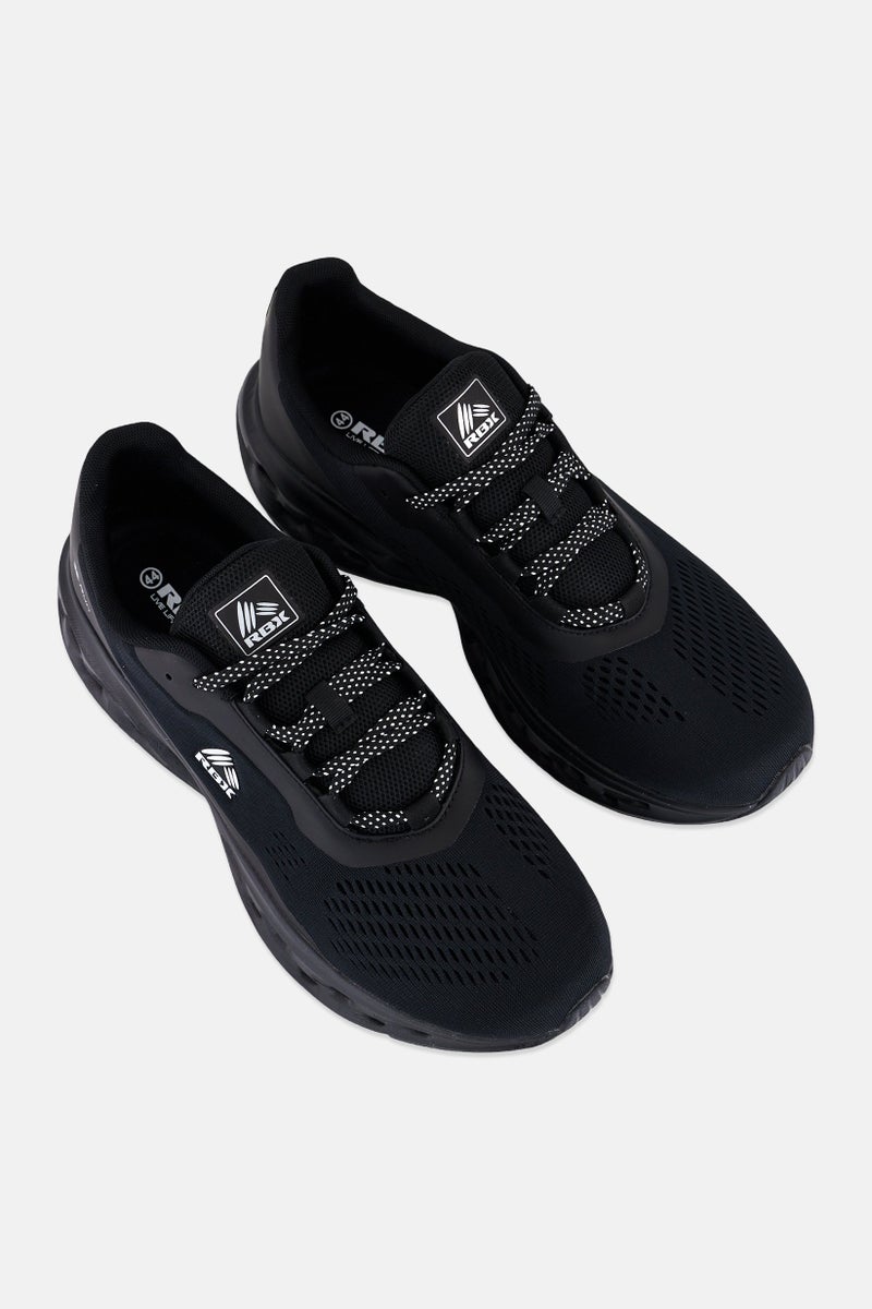 RBX Men Brand Logo Lace Up Training Shoes, Black - Image 4