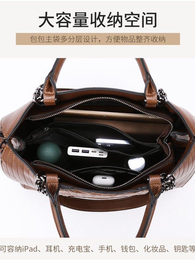 Tote Bag, Fashionable Crocodile Pattern Women'S Handbag, Large Capacity Tote Bag, Simple Commuter Shoulder Bag For Women, - Image 5