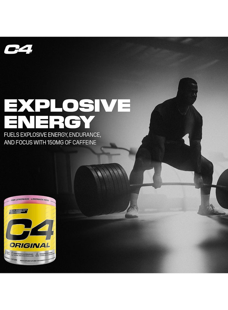 سيلوكور مسحوق طاقة قبل التمرين الأصلي مكمل للرجال والنساء مع الكرياتين والكافيين ومعزز أكسيد النيتريك والستراتين والبيتا ألانين بنكهة الليمون الوردي - 50 حصة - قد يختلف التعبئة والتغليف - Image 4