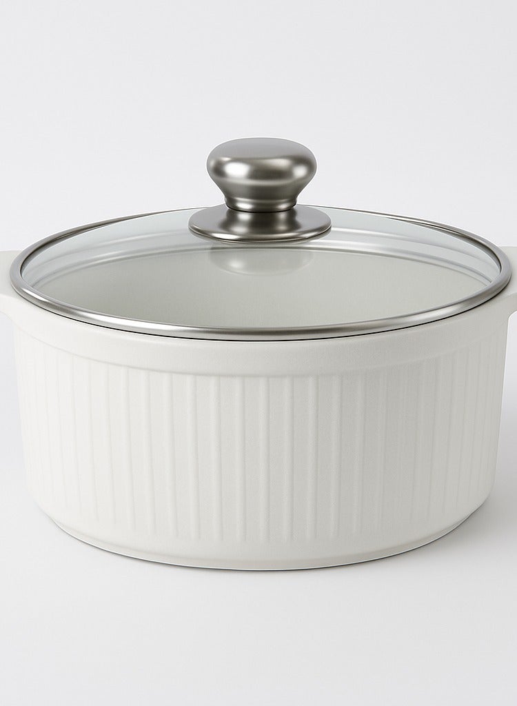 Layal Home Ceramic Cookware Set with Glass Lid -  | Stylish Heat Resistant Design 