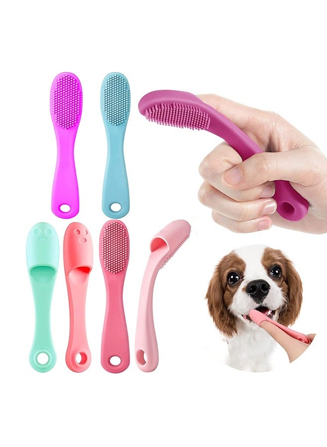 SYOSI Dog Toothbrush, 12Pack Silicone Dog Finger Toothbrush for Dog Dental Care, Soft Silicone Gentle Dental Brushes kit with Curved Long Handle Dog toothbrushes, for Dog Cat Pet Dental Care  - Image 2