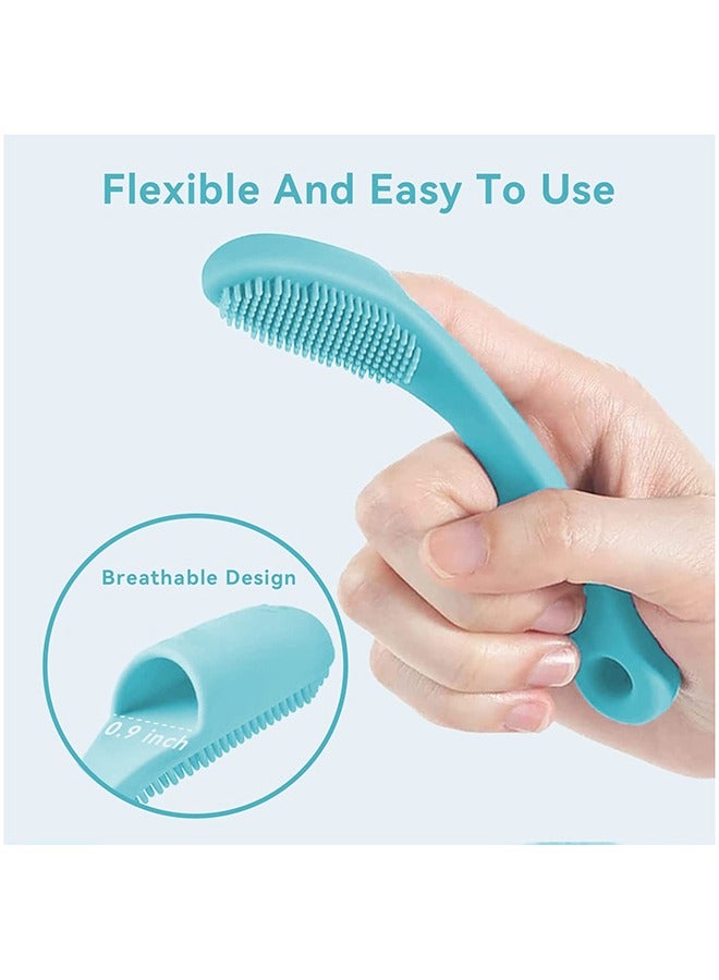 SYOSI Dog Toothbrush, 12Pack Silicone Dog Finger Toothbrush for Dog Dental Care, Soft Silicone Gentle Dental Brushes kit with Curved Long Handle Dog toothbrushes, for Dog Cat Pet Dental Care  - Image 3