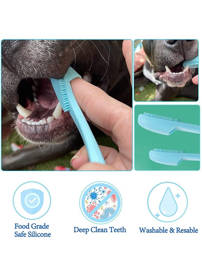 SYOSI Dog Toothbrush, 12Pack Silicone Dog Finger Toothbrush for Dog Dental Care, Soft Silicone Gentle Dental Brushes kit with Curved Long Handle Dog toothbrushes, for Dog Cat Pet Dental Care  - Image 5