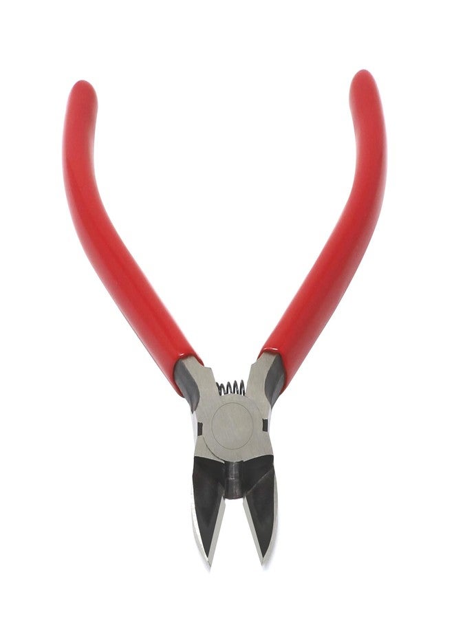iexcell 4.5" Flush Cutter Side Cutter Wire Cutting Pliers Nippers Repair Tool, Red, Chrome-Vanadium Steel - Image 4