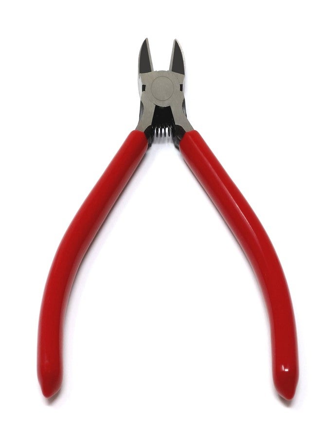 iexcell 4.5" Flush Cutter Side Cutter Wire Cutting Pliers Nippers Repair Tool, Red, Chrome-Vanadium Steel - Image 3
