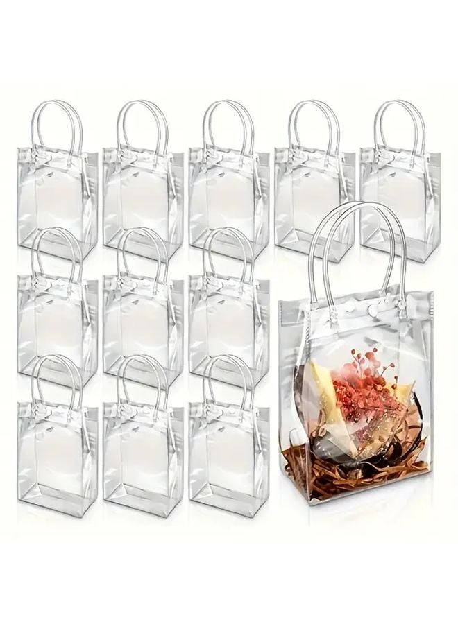6pcs Transparent PVC Handbags Heavy Duty Self Sealing Gift Bags with Hanging Loop - Image 4