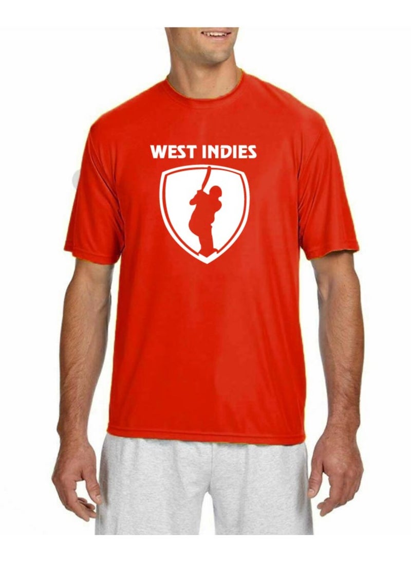 West Indies Unisex Sports Jersey T-Shirt Set - West Indies Sports Fan Jersey T-Shirt for Adults - T-Shirt,Scarf,Cap - T-Shirt,Drawstring Bag,Cap - Gift Set for Sports Events, Matches  - Image 1