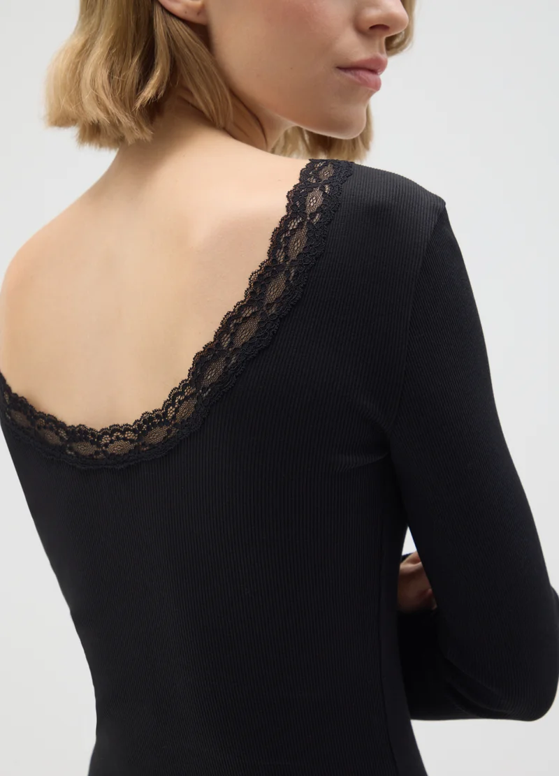 Ovs BLACK PURE COTTON REGULAR FIT JUMPER