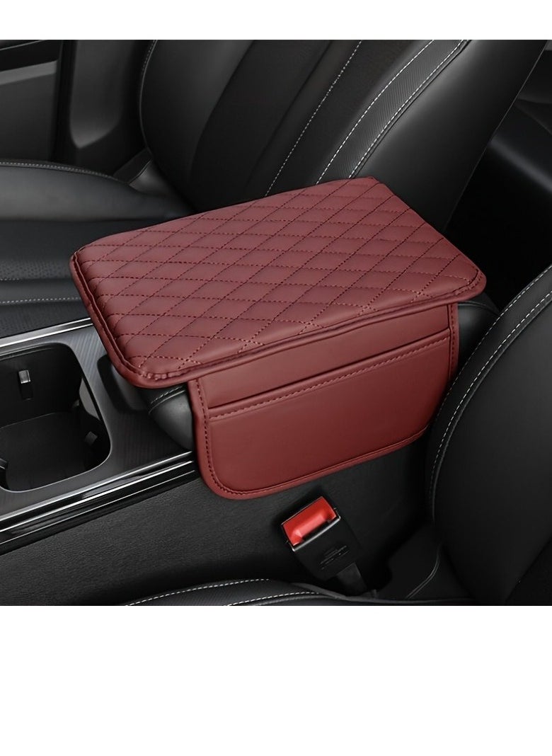 Generic - 1PC car interior decoration accessories PU leather car armrest box side storage bags car armrest box mats and storage bags - Image 1
