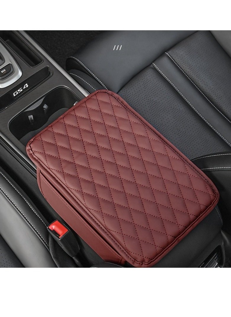 Generic - 1PC car interior decoration accessories PU leather car armrest box side storage bags car armrest box mats and storage bags - Image 1