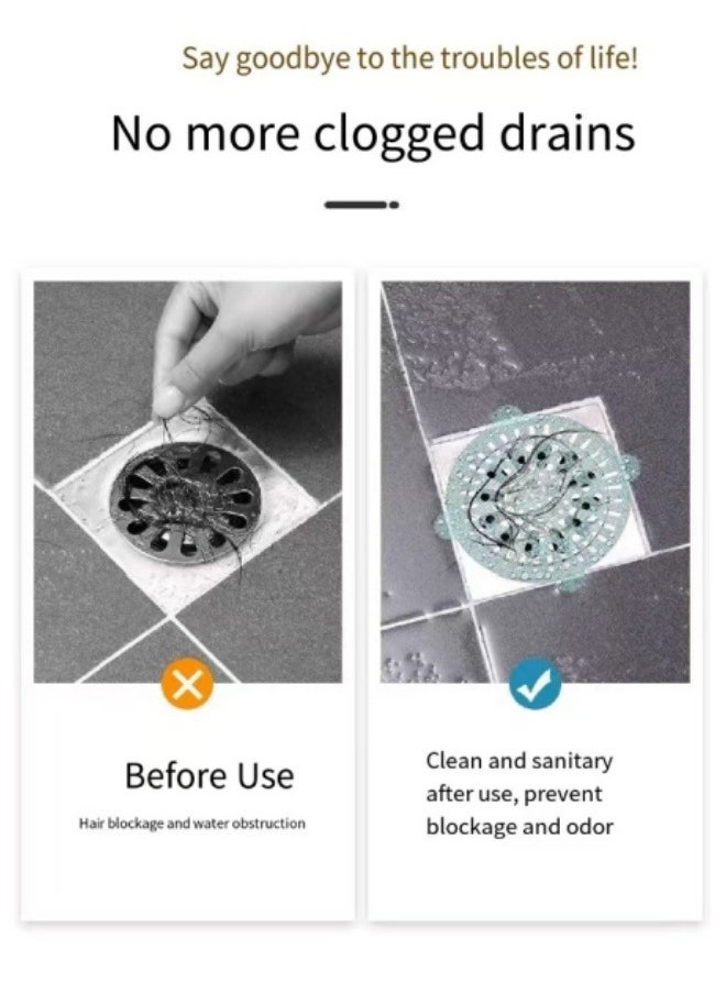 Generic 30PCS Sewer Filter Self-Adhesive Hair Filter Sticker, DisposableShower Drain Adapter, Anti-Clog KitchenBathroom Drain Hair Drain Catcher, Door,Kitchen Sewage Grill Filter  - Image 3