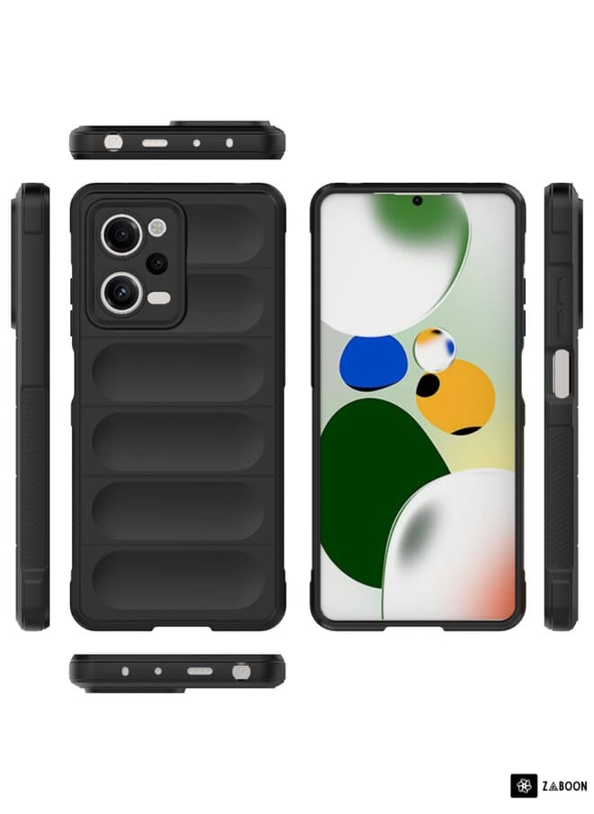 ماركة غير محددة لـ Xiaomi Redmi Note 12 Pro 5G China / Note 12 Pro 5G Speed Magic Shield TPU + حافظة هاتف فلانيل (أحمر خمري)  - Image 3