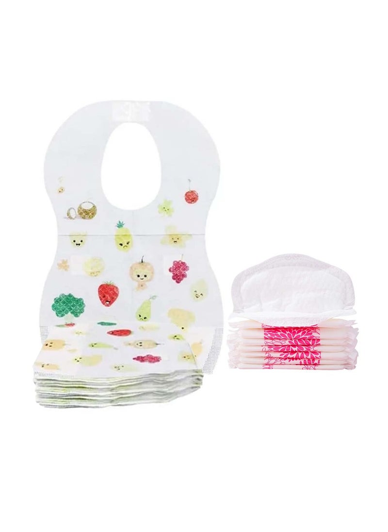 STAR BABiES Star Babies Combo Pack (Disposable Bibs Pack of 50, Disposable Breast Pad Pack of 50)-Fruits  - Image 1
