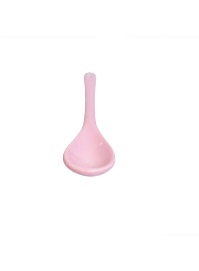 Albedel Pink 6 pcs Porcelain Egg Spoons Ceramic Spoons 4.7 inch Coffee Dessert Yogurt Tea Milky Tea - Image 3